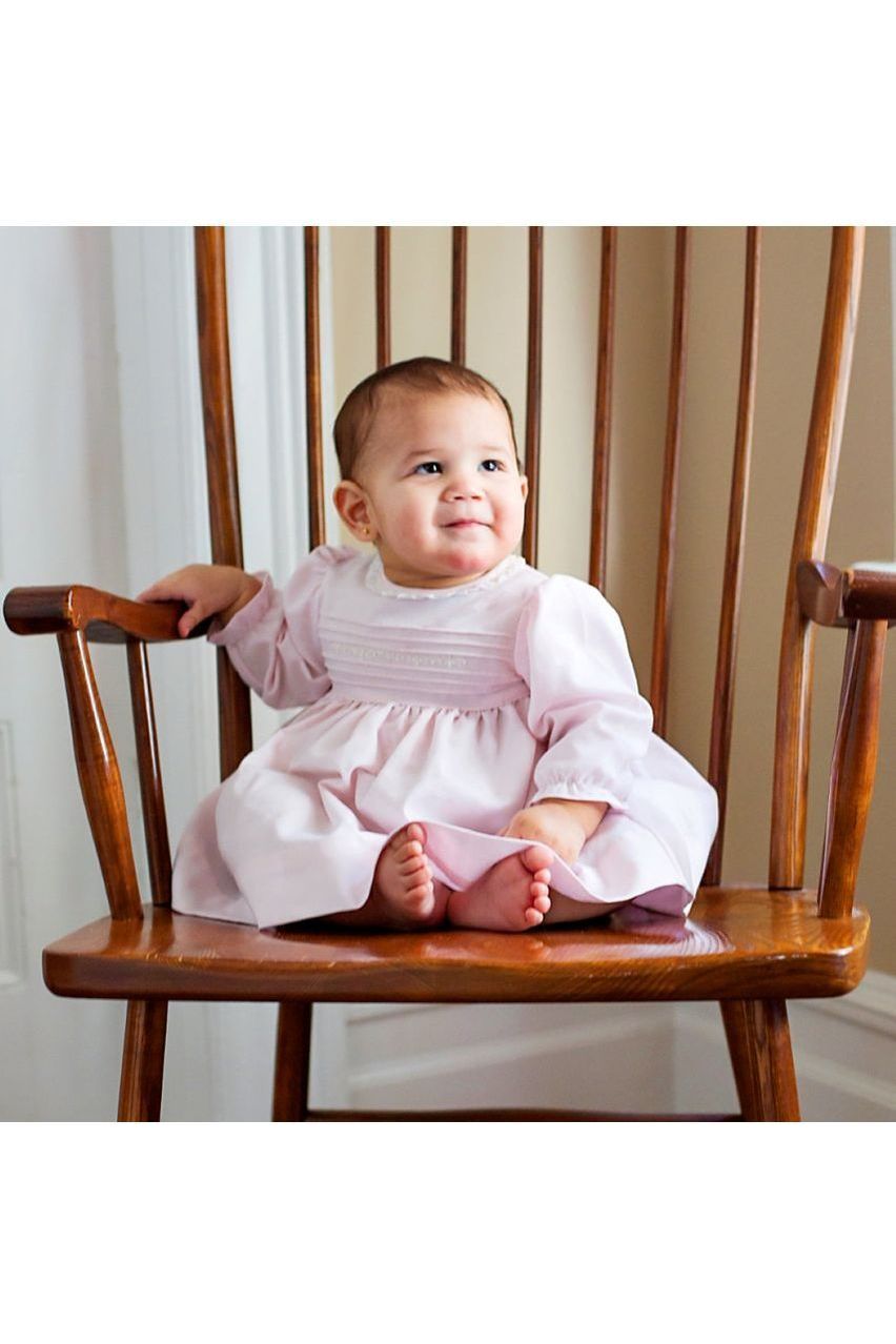 Baby Girl Light Pink Long Sleeve Dress – Carriage Boutique