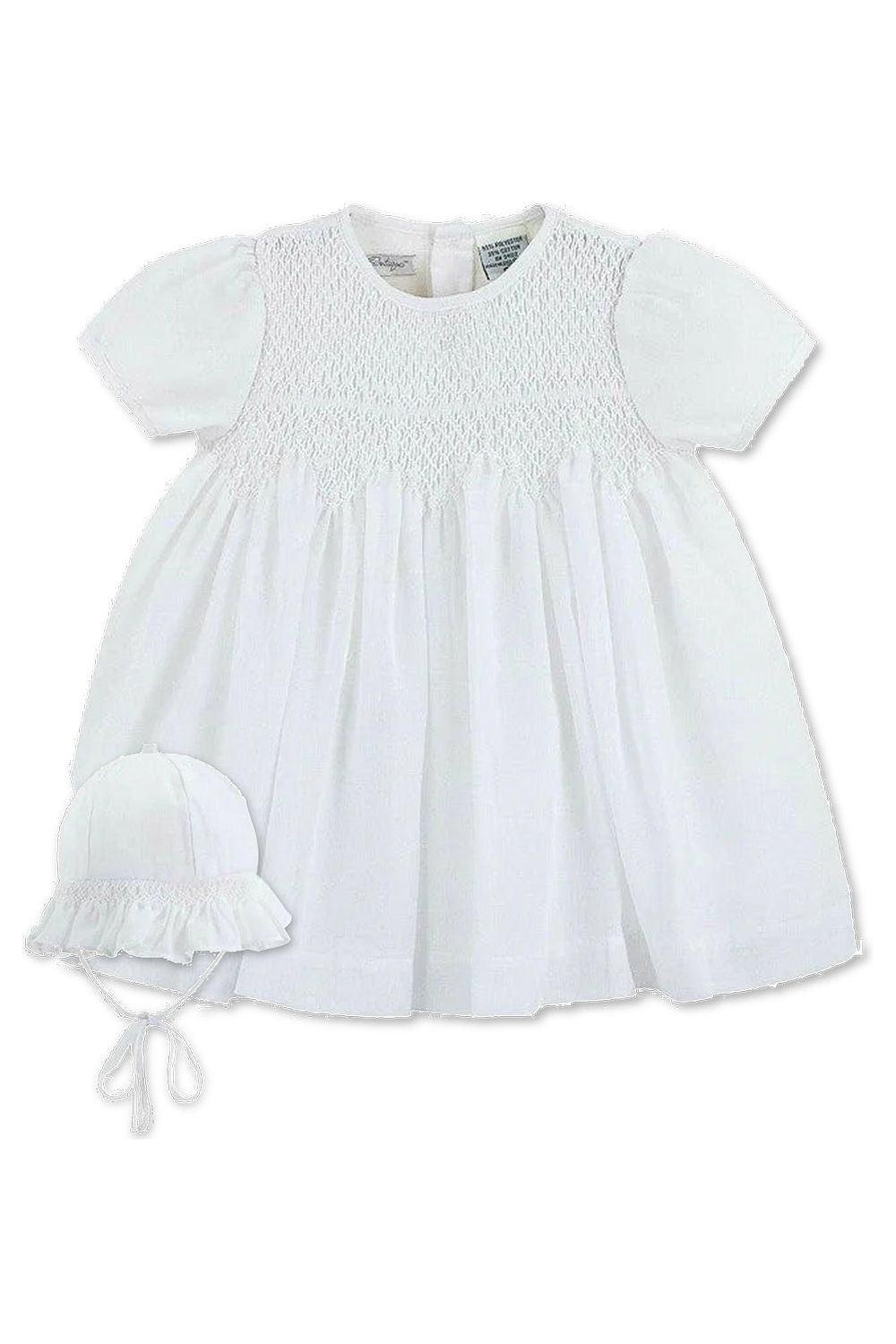 elegant dress for christening Baby Girl Christening Voile Dress with Bonnet