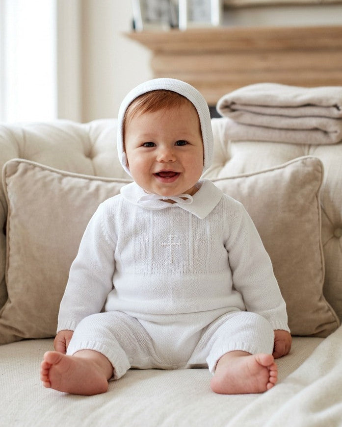 infant baptism dress Boys' Long Christening & Outfit Set – Cross with Pearl by Carriage Boutique princess clipart Skirt Suit, White Skirt Trimmed in ivory Venice Color:Organic Mud