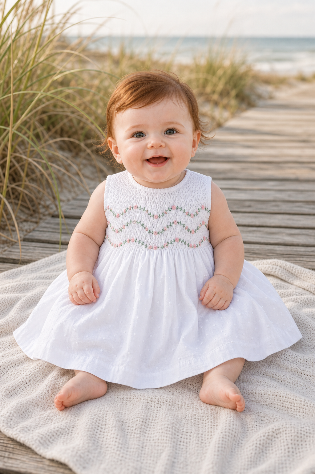 White Whimsical Baby & Infant Girl Dress