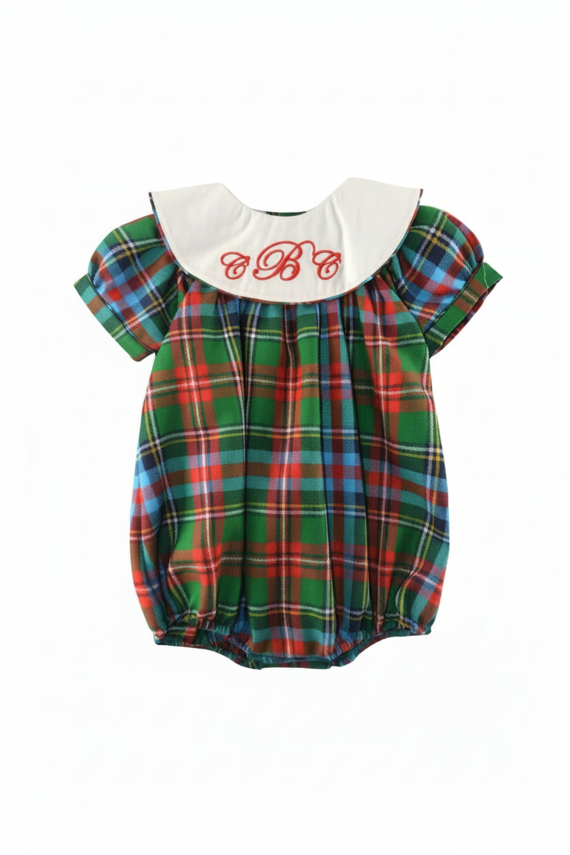 Plaid Bubble Romper for Baby Girls – Classic Southern Style