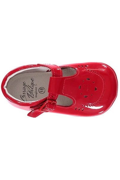Carriage Boutique Red Soft Sole Baby Girl Shoes 6