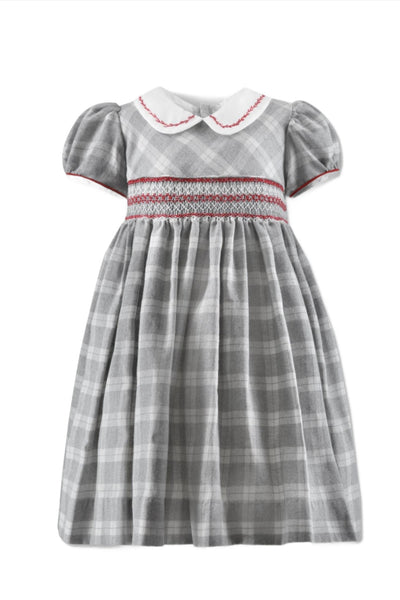 Heathered Plaid Toddler & Youth Girl Short Sleeve Dress - Carriage Boutique