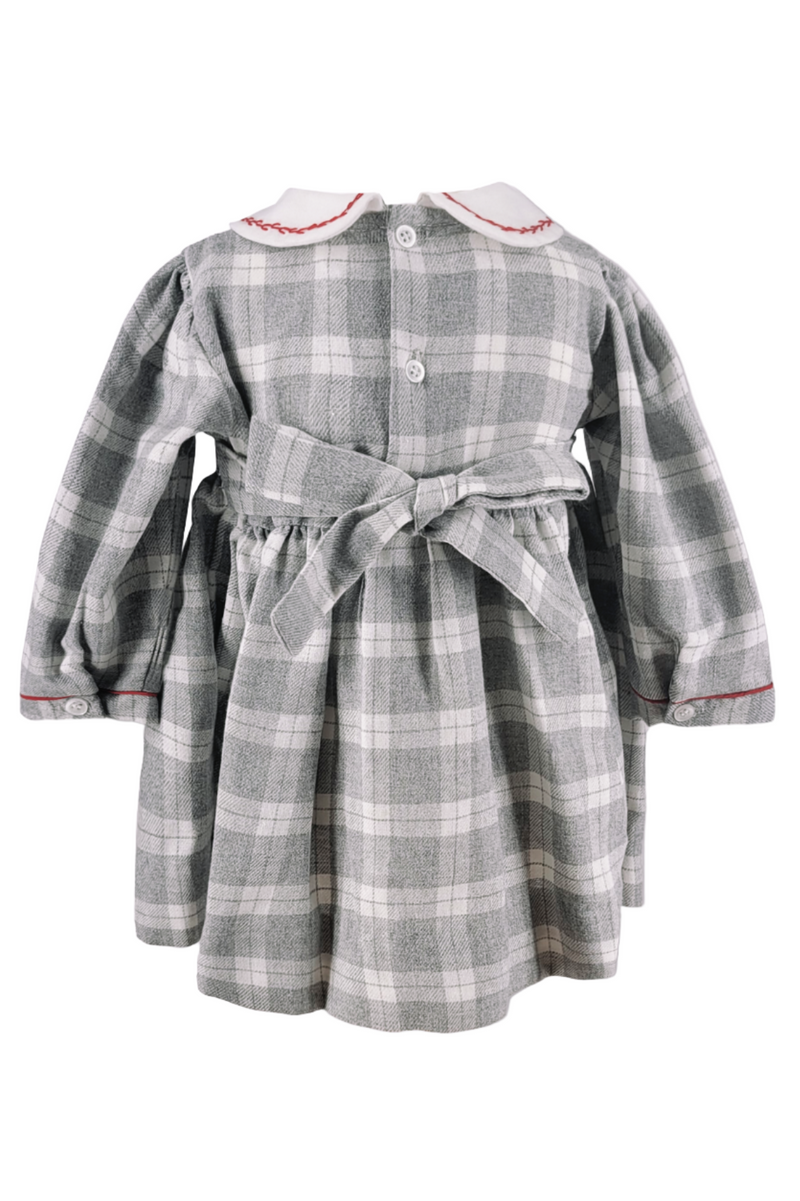 Heathered Plaid Long Sleeve Baby Girl Dress 2 - Imagewear