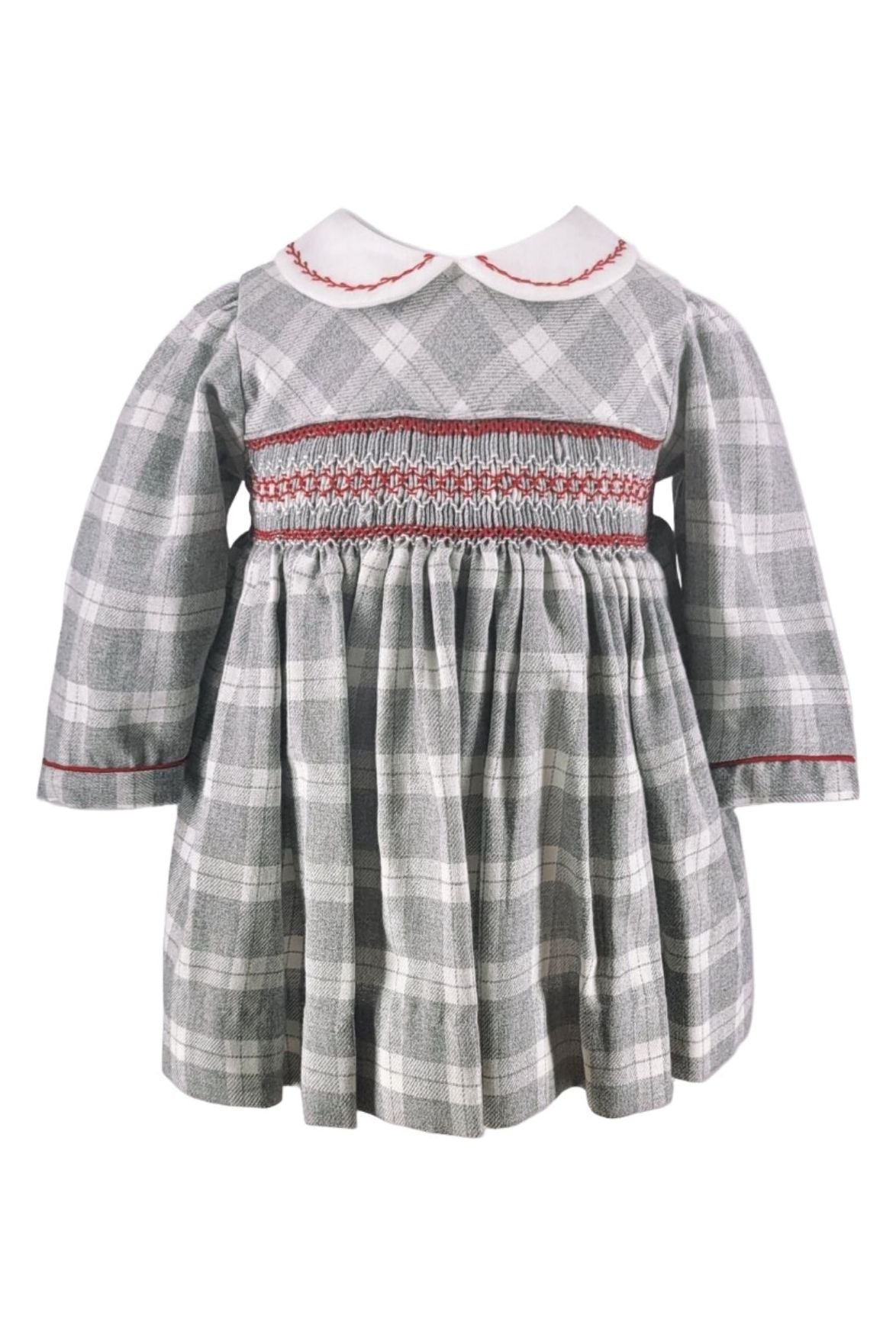 Heathered Plaid Long Sleeve Baby Girl Dress - 9M Heathered Plaid Long Sleeve Baby Girl Dress - 9M