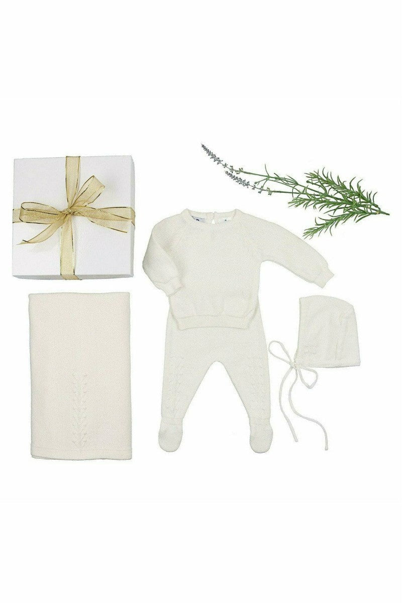 Baby Boy Special Occasion 2 Piece Knit Leaf Outfit 2 - Carriage Boutique
