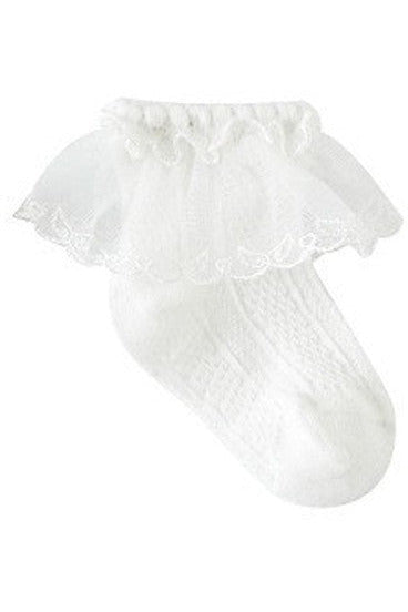 Baby Girl Socks Angel Wing Lace 4 - Carriage Boutique