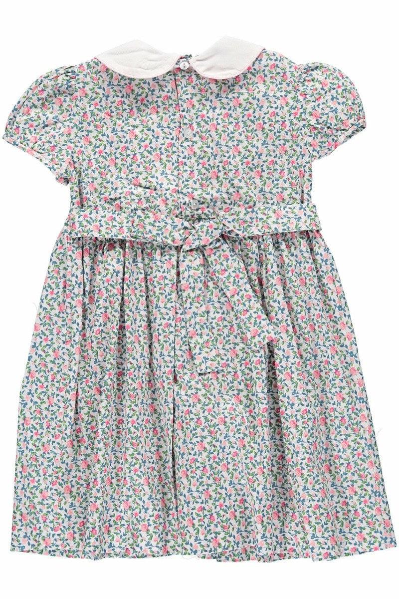 Divine Hand Smocked Floral Short Sleeve Girl Dress (Babies & Toddlers) 2 - Carriage Boutique