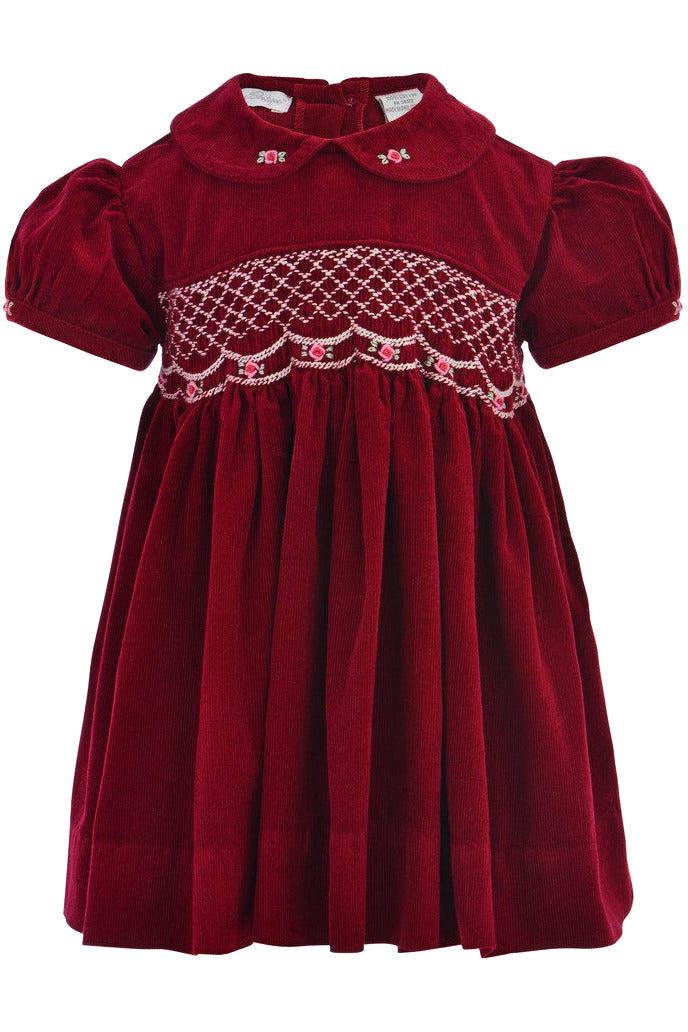 Maroon Corduroy Short Sleeve Dress - Baby & Toddler - 24M Maroon Corduroy Short Sleeve Dress - Baby & Toddler - 24M