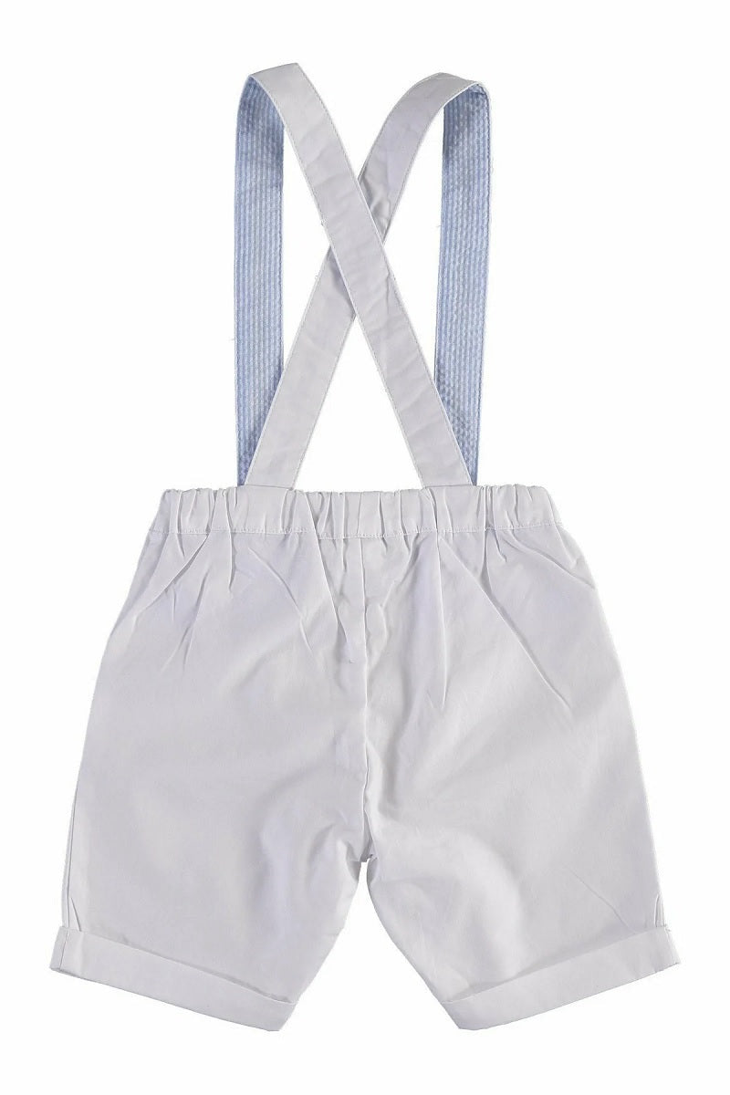 Seersucker Suspenders Short Set Bobby Suit (Babies) 5 - Carriage Boutique