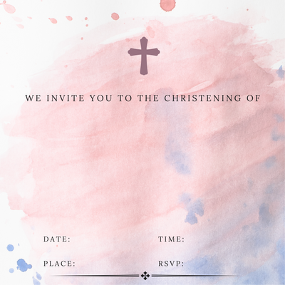 Free Christening Invitation Download