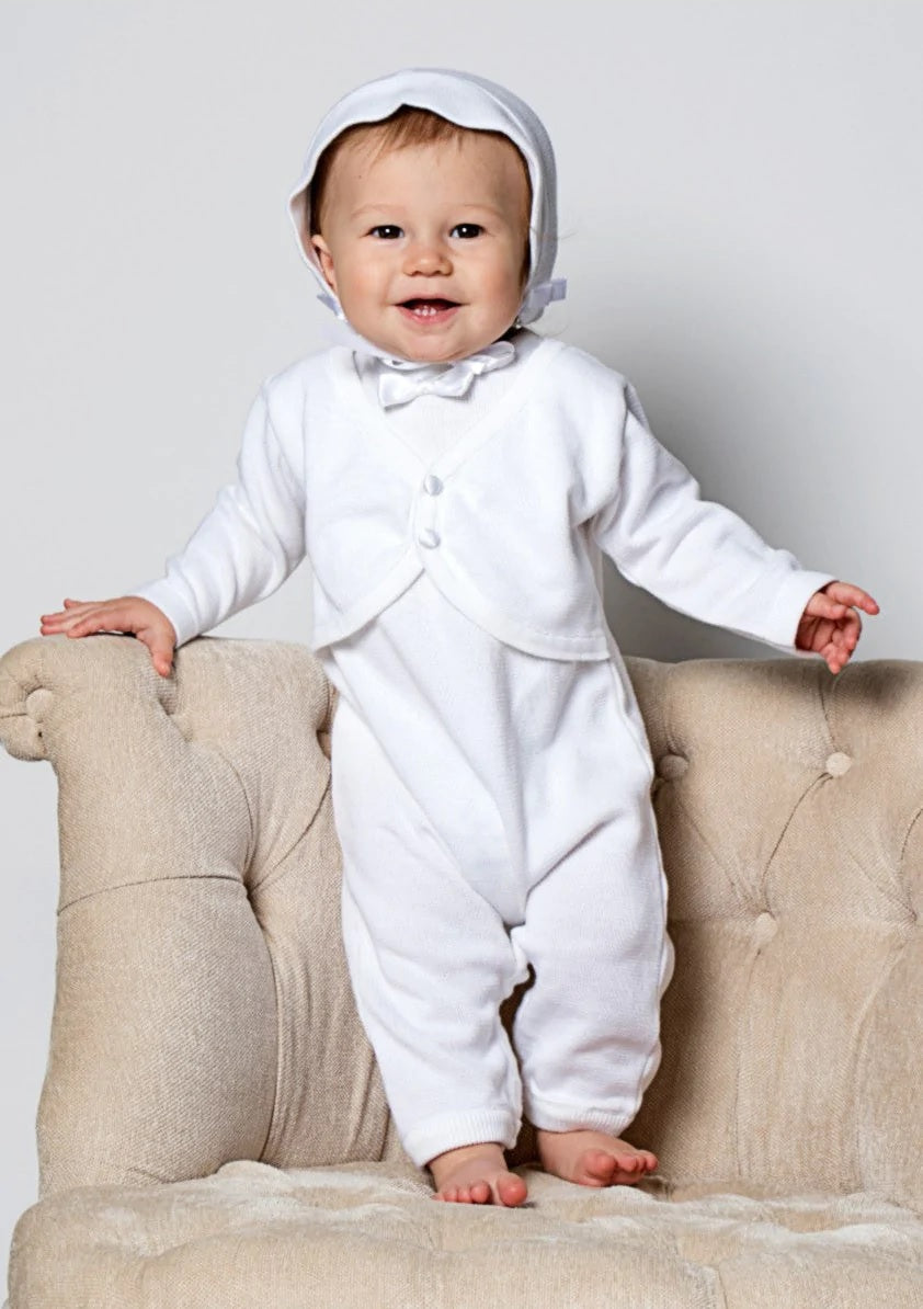 Knit Christening Outfit - Carriage Boutique