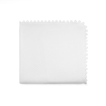 Special Occasion Off White Quilted Baby Blanket with Lace Trim