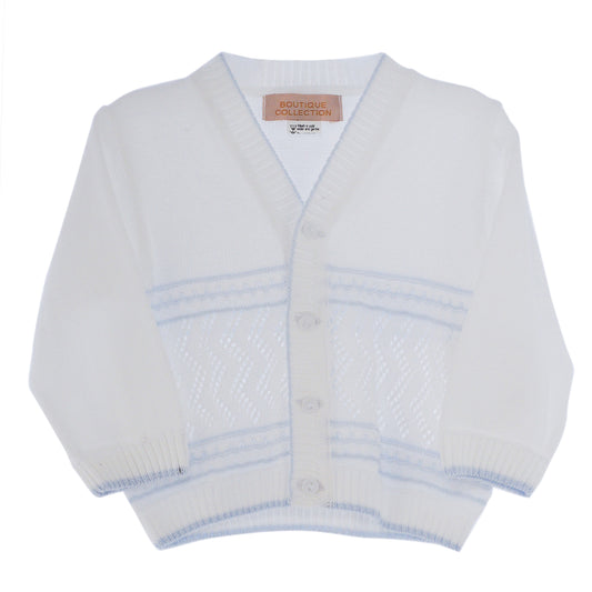 Julius Berger Baby Boys Pointelle sweater Cardigan
