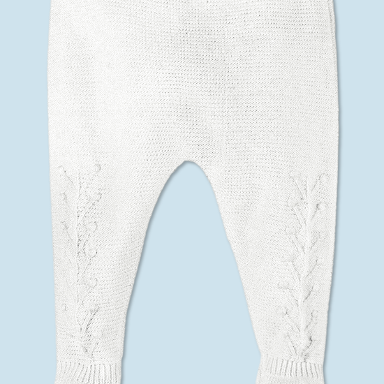 2 Piece Knit Leaf Baby Boy Brish & Christening Outfit with Bonnet 4