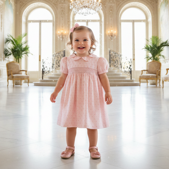 Pink Hand smocked dress
