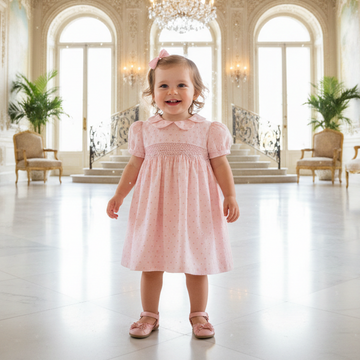 Pink Hand smocked dress