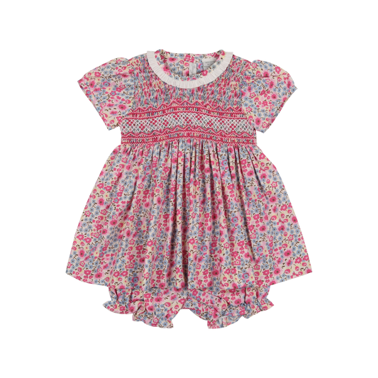 Baby Hand Smocked Floral Summer Dress