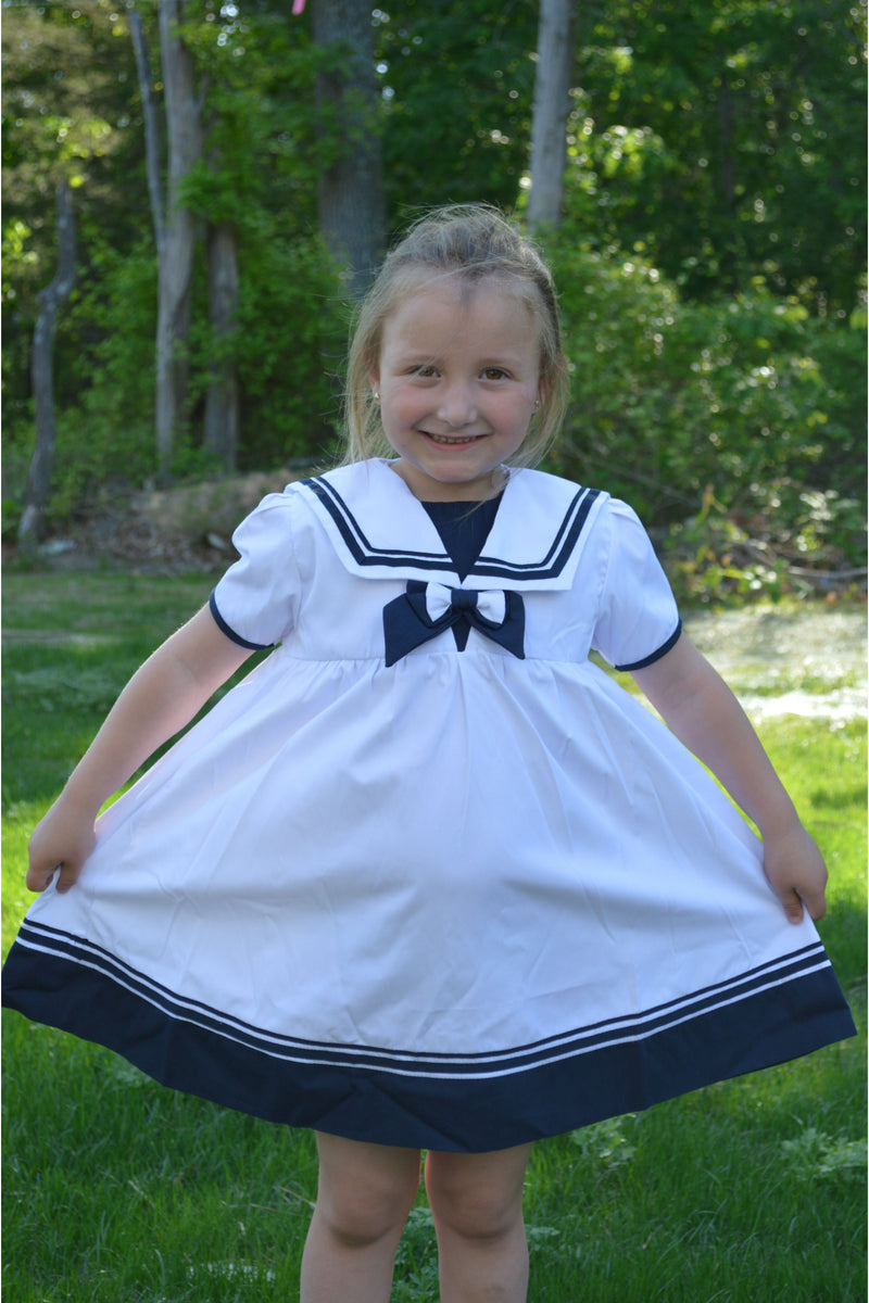 Nautical Sailor Baby Girl Dress