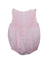 Swiss Dot Pink Baby Girl Bubble Romper