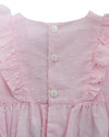 Swiss Dot Pink Baby Girl Bubble Romper