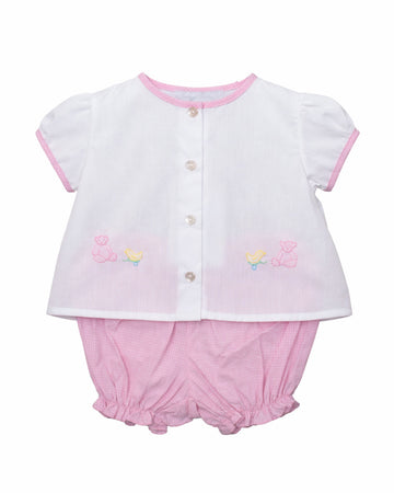 Teddy Bear & Chic Baby Girl Diaper Set