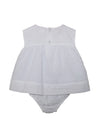 White Swiss Dot Girls Diaper Set