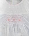 White Swiss Dot Girls Diaper Set