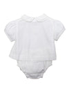 Embroidered Floating Flowers Baby Girl Diaper Set