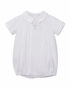 Boy Christening & Baptism Short Set – Shadow Stitch Cross By Carriage Boutique