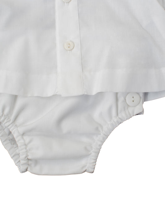 Boy Christening & Baptism Short Set – Diaper Set By Carriage Boutique