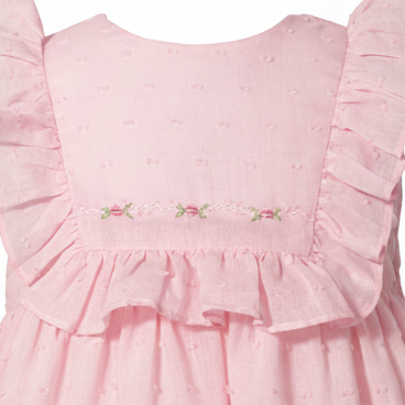Swiss Dot Pink Baby Girl Dress & Panty