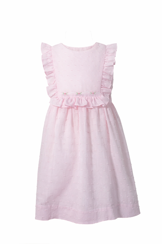 Swiss Dot Pink Toddler Girl Dress