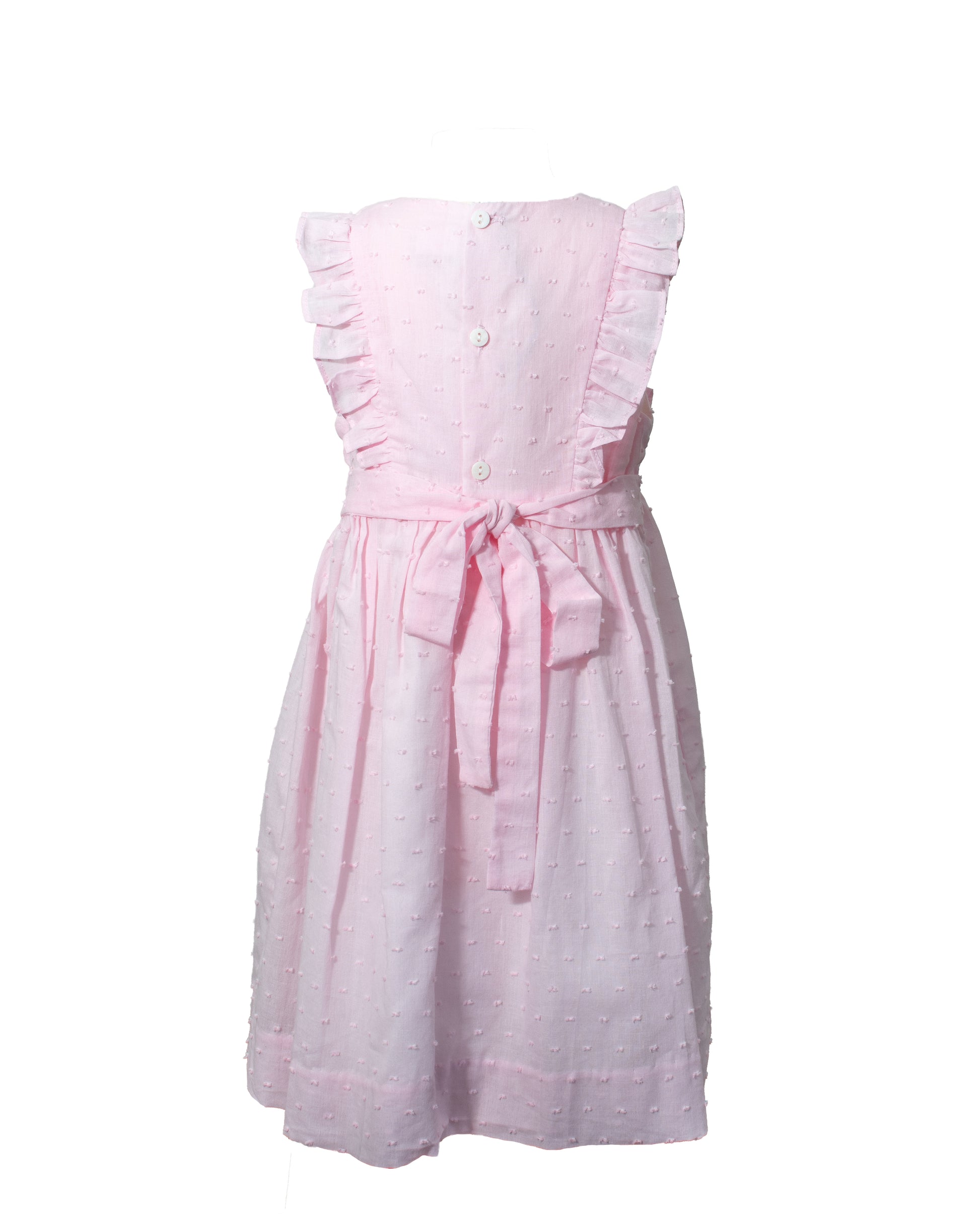 Swiss Dot Pink Toddler Girl Dress