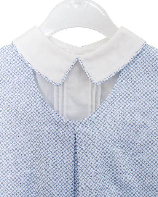 2pc Check Baby Boy Bubble Romper