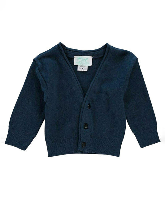 Navy Cotton Cashmere Boy Cardigan