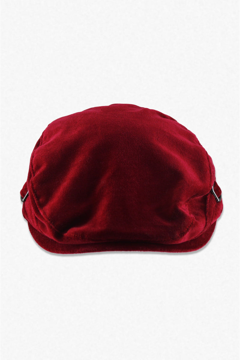 Carriage Boutique Baby and Toddler Red Velvet Newsboy Cap