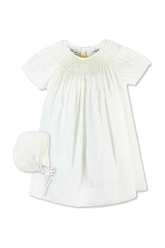 Baby Girl Classic Christening Bishop Dress & Bonnet