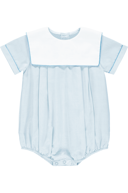 Personalized Baby Boy Classic Monogram Romper - Blue