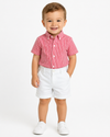White Twill Toddler Boy Shorts