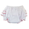 70016-Baby Girl Ruffle Diaper Cover Red Trim