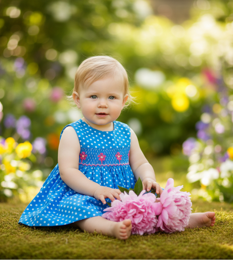 Smocked-Polka-Dot-Flowers-Baby-Girl-Sleeveless-Dress