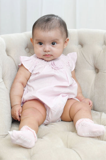 74111-Baby Girl Flower Bubble Romper