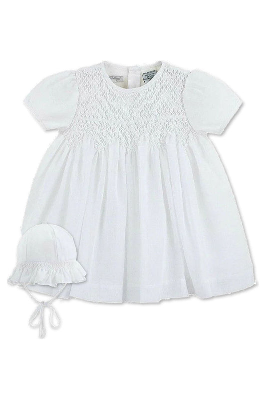 Baby Girl Special Occasion Voile Dress with Bonnet