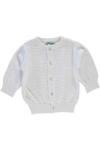 Baby Boy Cardigan Cable Cotton - Carriage Boutique