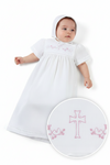 Baby Christening & Baptism Gown White with Bonnet