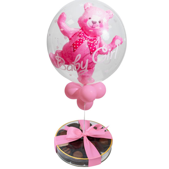 Baby Girl Chocolate Gift with Balloon