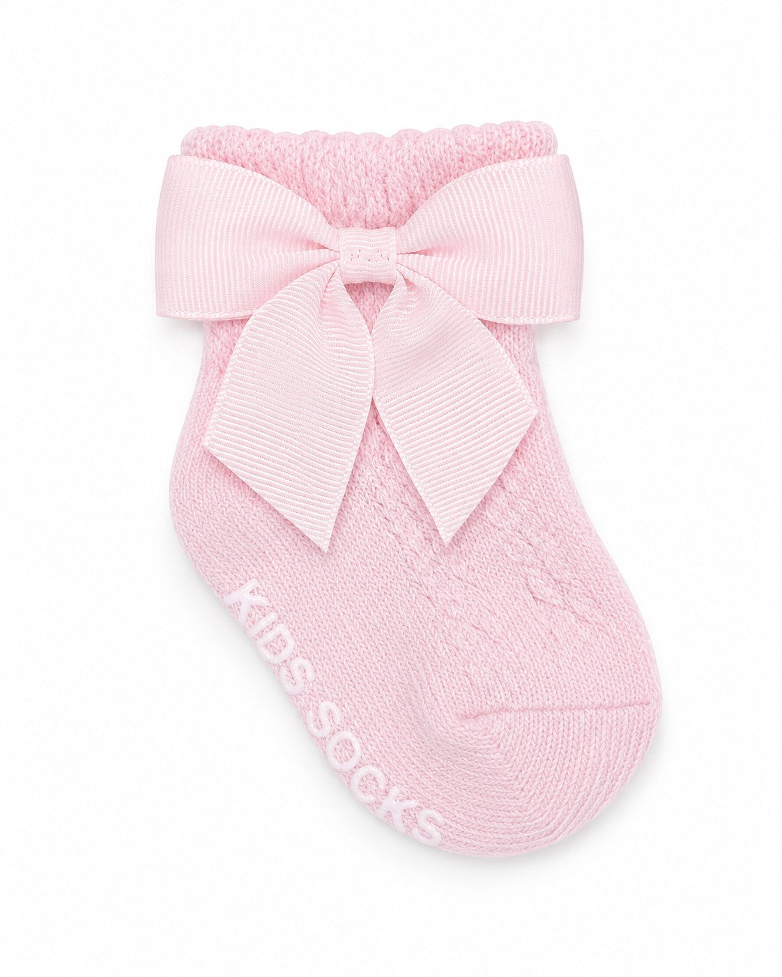 Baby Girl Christening & Baptism Socks with Bow Pink 2