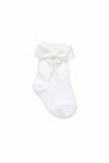 Baby Girl Christening & Baptism Socks with Bow Pink 3