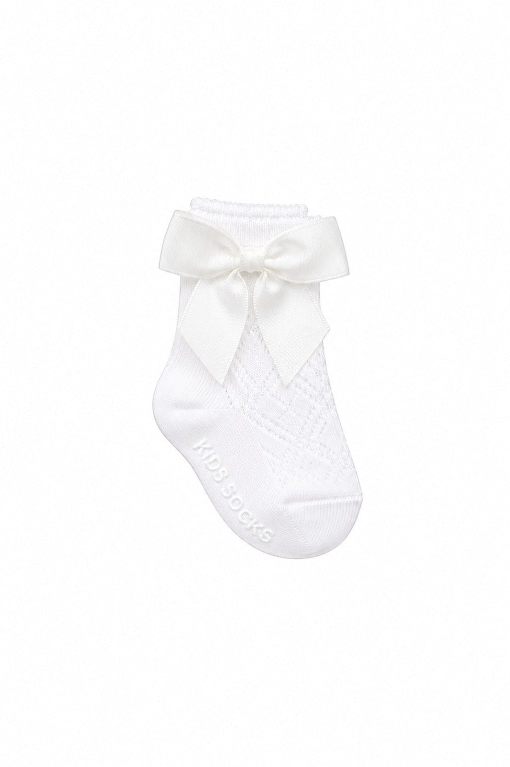 Baby Girl Christening & Baptism Socks with Bow Pink 3